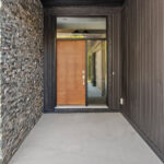 7736 Turnberry Front Entry. Modern Front Door. Direct Set Sidelite.