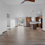 526 Rosemary Living Room & Dinette. Luxury vinyl plank flooring. Cathedral ceiling.