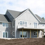 6127 Martin Deck. Composite Trex Transcends Deck with White Trex Transcends Railing Vertical Balusters.