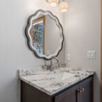 14421 N Paya Lake Rd Powder Room. Zermatt Granite countertops.